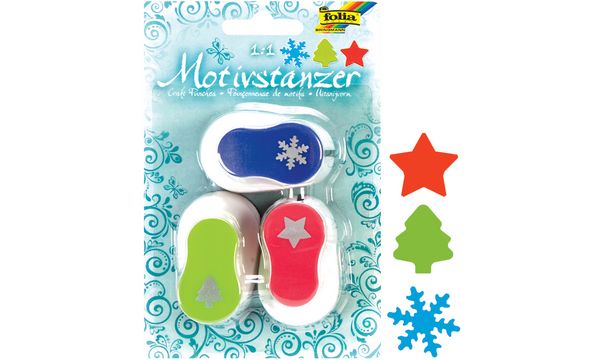 folia Weihnachts-Motiv-Locher, klein, Set 1