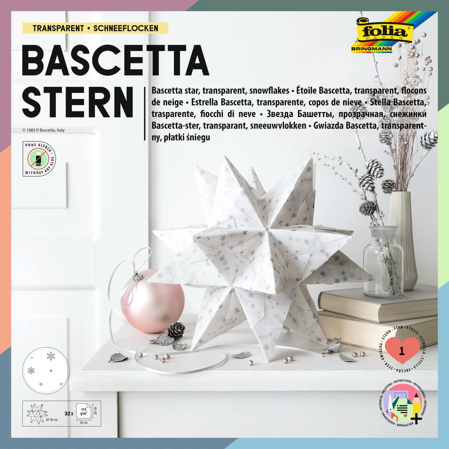 folia Faltbl�tter Bascetta-Stern "Transparentpapier", Sc...