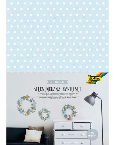 folia Sternenkranz-Bastelset f�r 3 Kr�nze