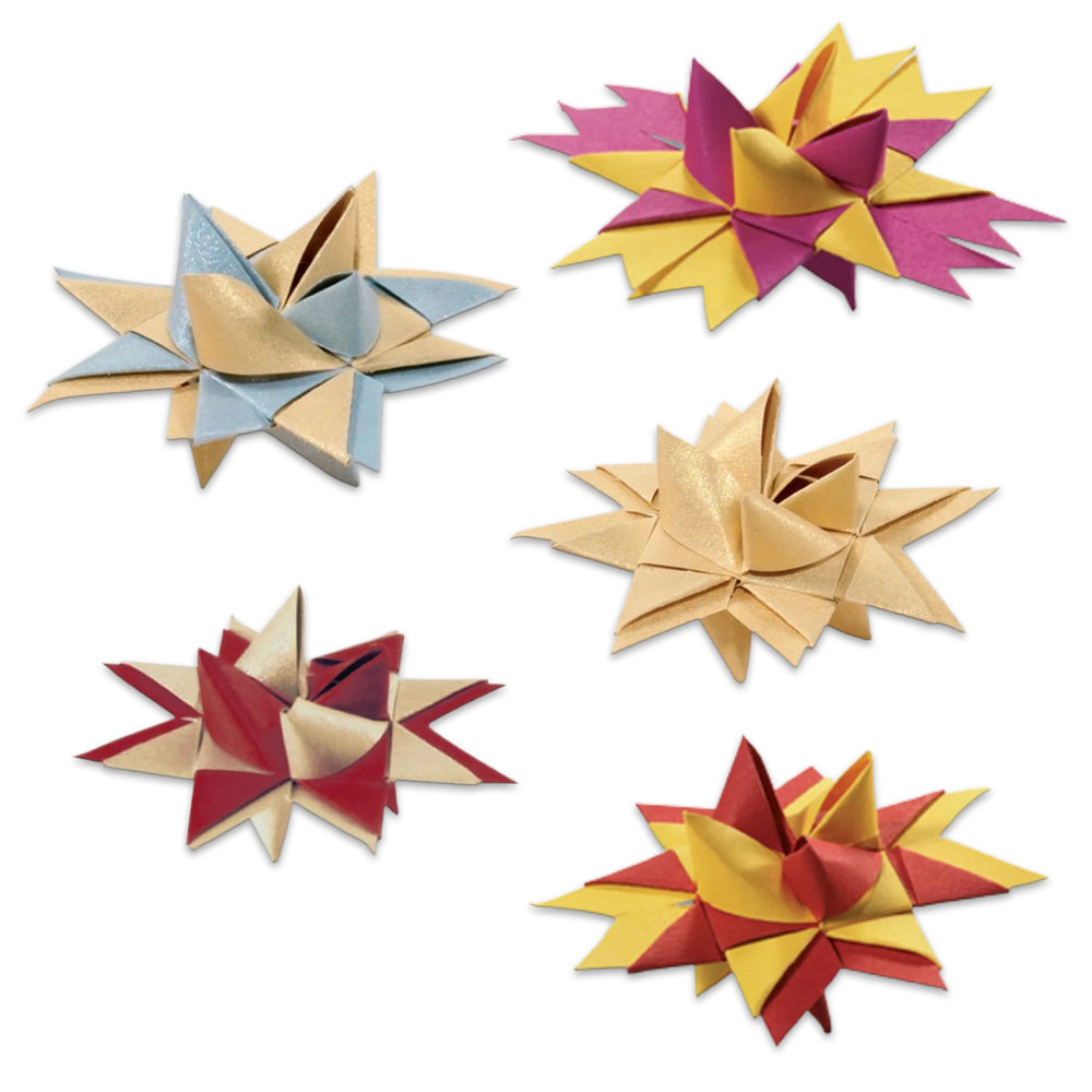 folia Faltpapierstreifen f�r Fr�belsterne, Weihnachtsfarben
