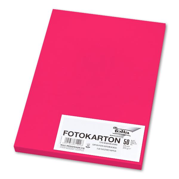 #50xfolia Fotokarton, DIN A4, 300 g/qm, pink