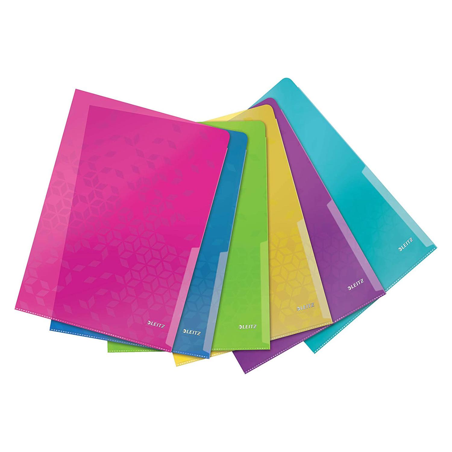 Sichth�lle A4 PP Wow 6 Farben sortiert Leitz