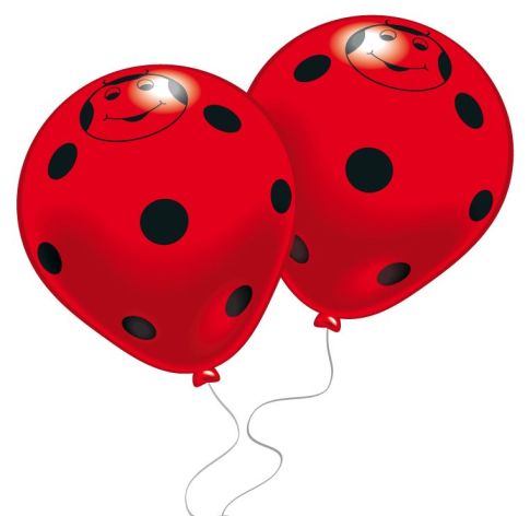 Luftballon rund 8 Stck Happy Beetles