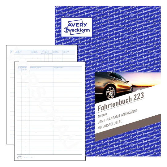 AVERY Zweckform Formularbuch "Fahrtenbuch", A5, 40 Blatt
