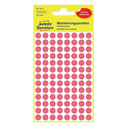 AVERY Zweckform 3177, 416x Markierungspunkte, Durchmesse...