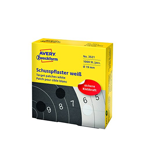 AVERY Zweckform Schu�pflaster, wei�, Durchmesser: 19 mm
