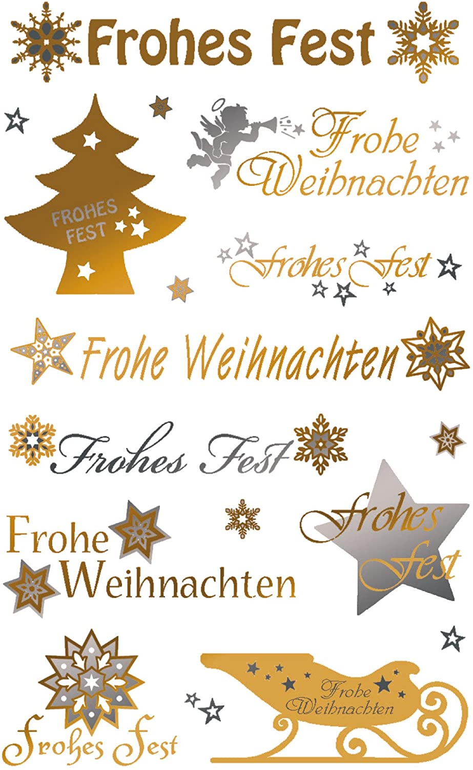 AVERY Zweckform ZDesign Weihnachts-Sticker Schrift + Sym...