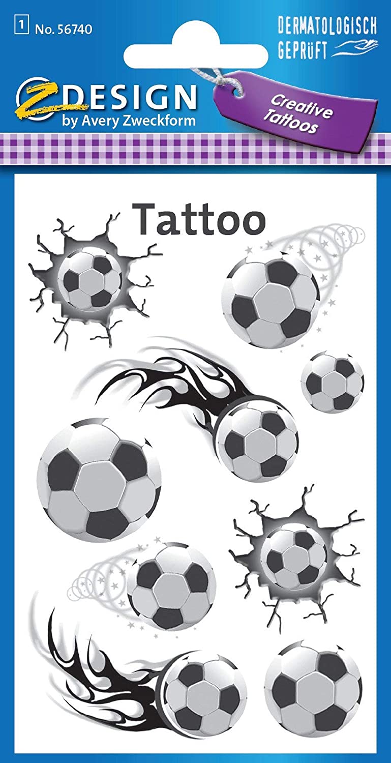 Avery Zweckform - Tattoo Aufkleber - Fussball - 56740