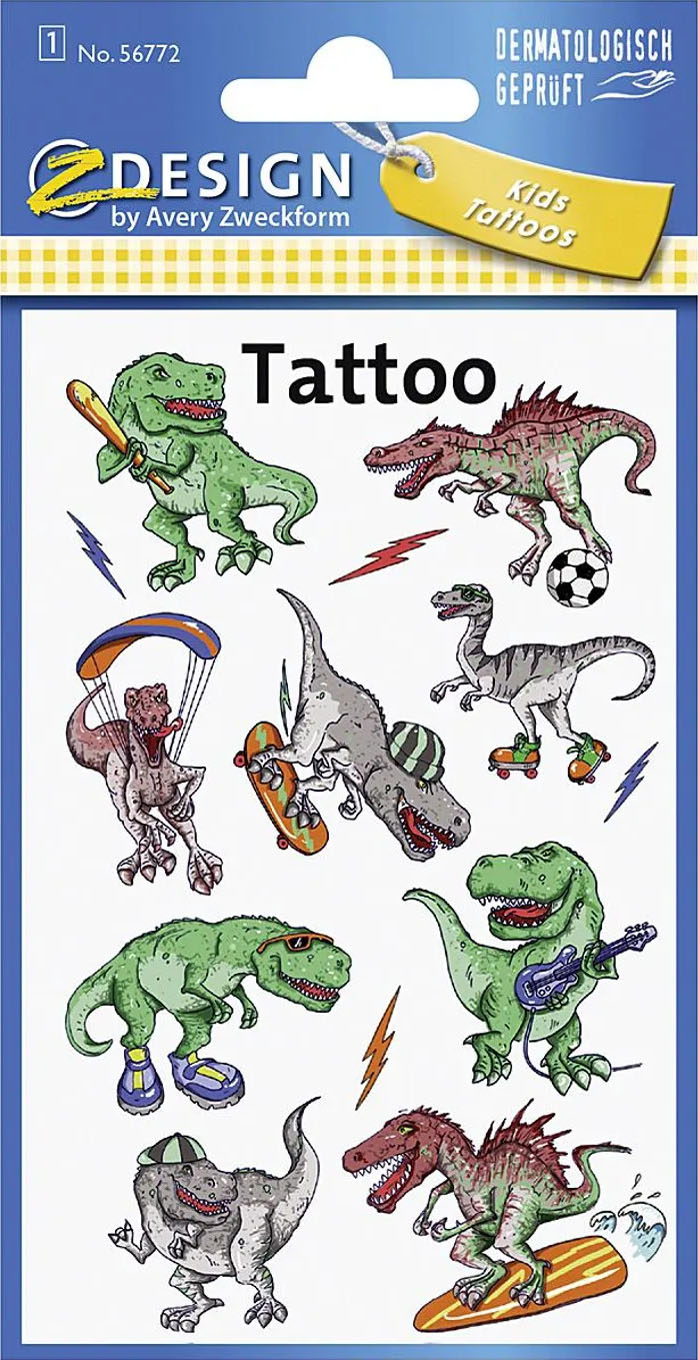 Avery Zweckform - Tattoo Aufkleber - Dino - 56772