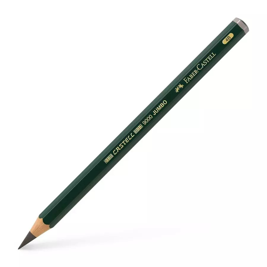 FABER-CASTELL Bleistift CASTELL 9000 Jumbo, H�rtegrad: 4B