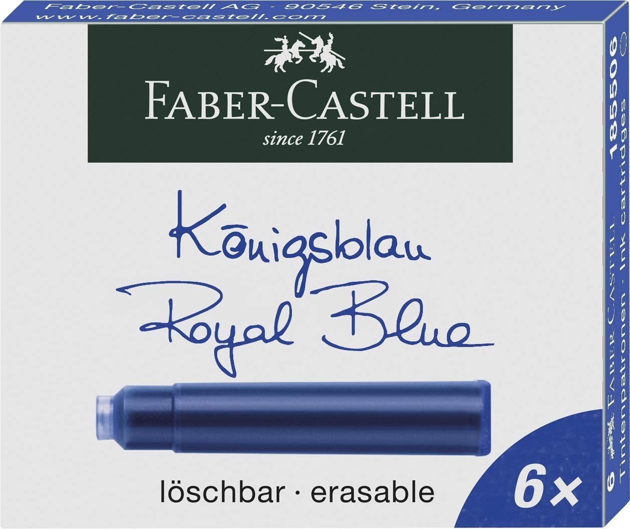 FABER-CASTELL Tintenpatronen Standard, knigsblau