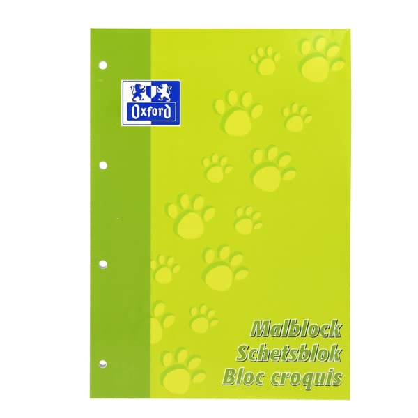Oxford Junior Malblock "Tatzen", DIN A4, 100 Blatt, gelocht