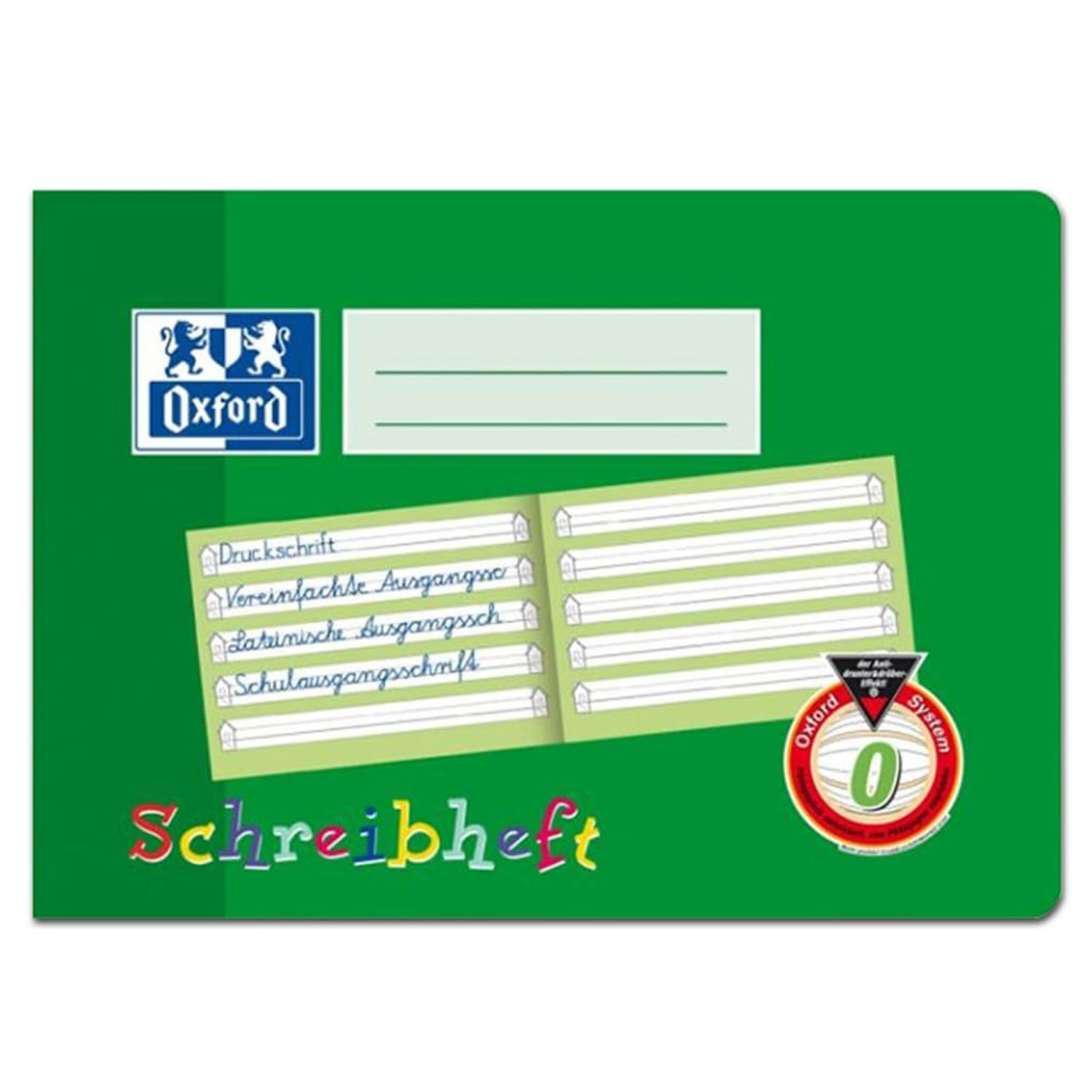 Oxford Schreibheft, DIN A5 quer, Lineatur: 0