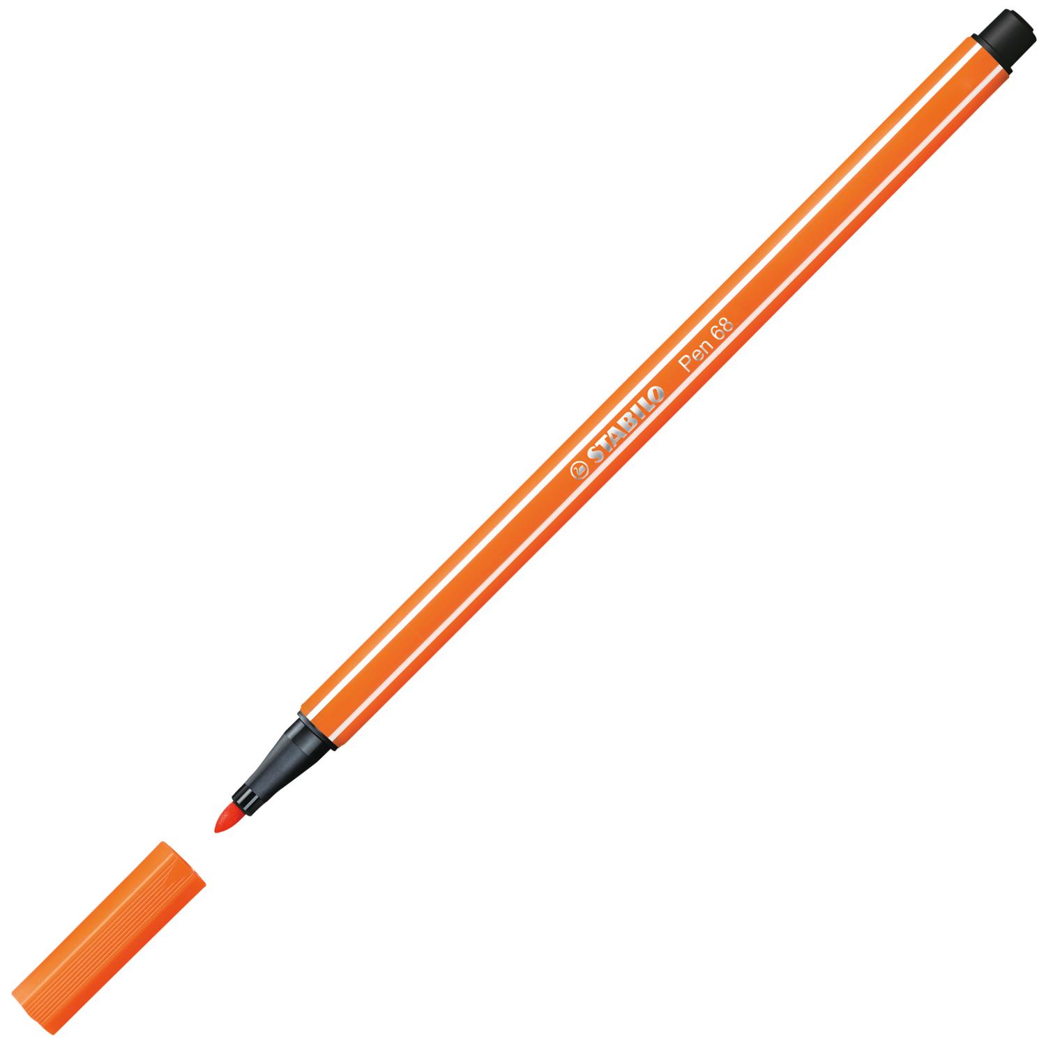 STABILO Fasermaler Pen 68, Strichstärke: 1,0 mm, gelbrot