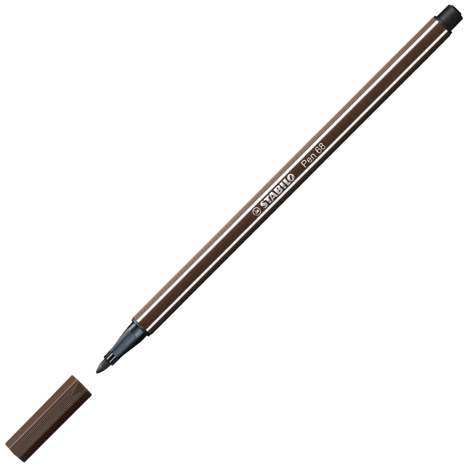 STABILO Fasermaler Pen 68, Strichstärke: 1,0 mm, umbra