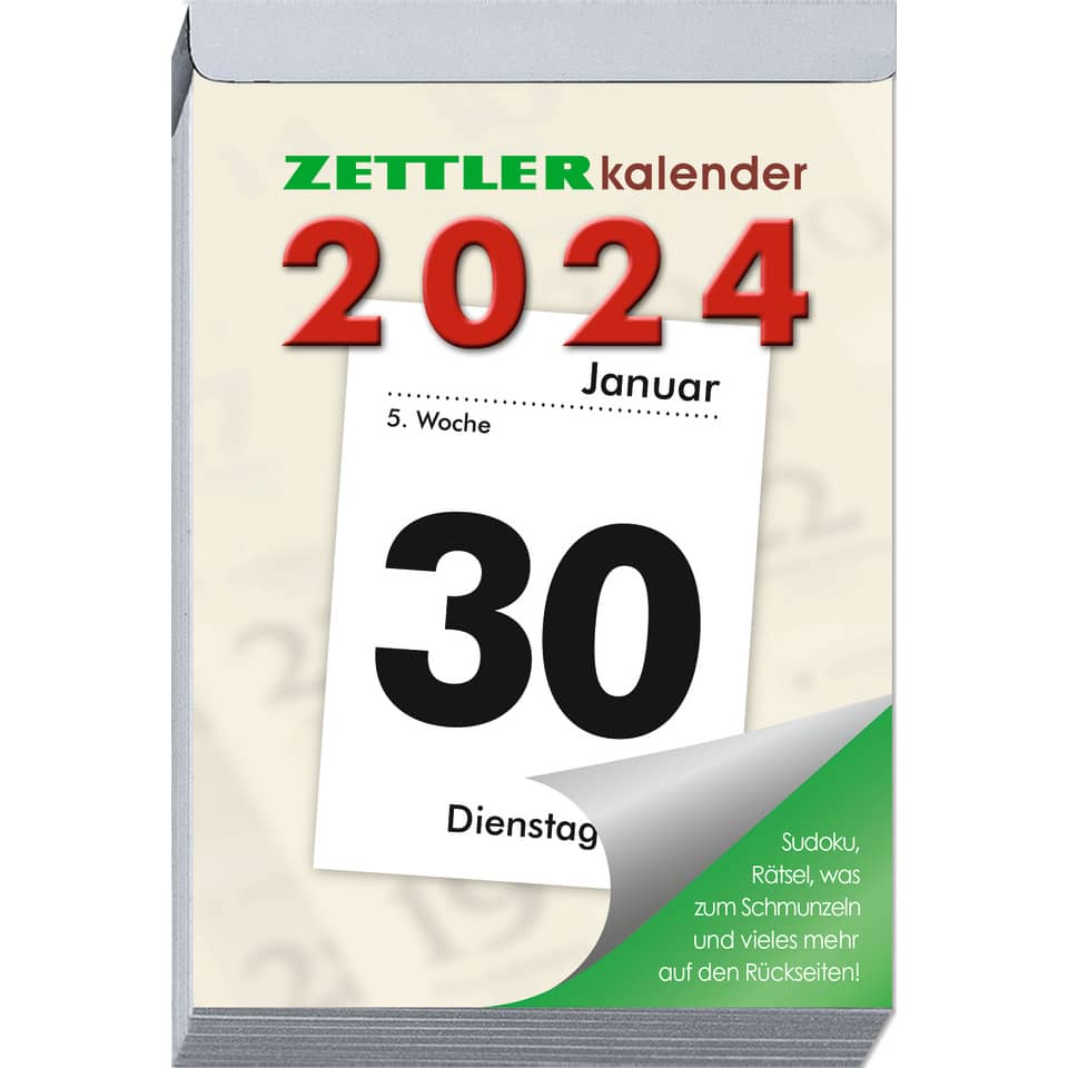 Zettler Tagesabreikalender XXL Kalender 2024 9,9x14,3cm