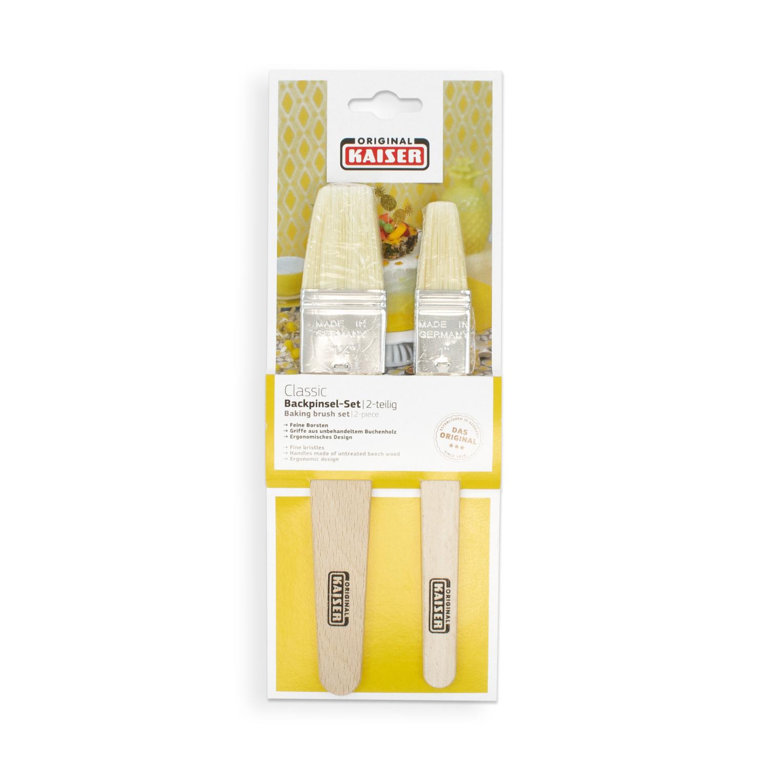 KAISER Backpinsel 2er Set mit Naturborsten