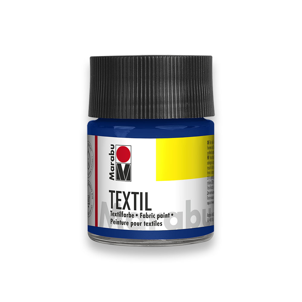 Marabu Textilfarbe "Textil", mittelblau, 50 ml, im Glas