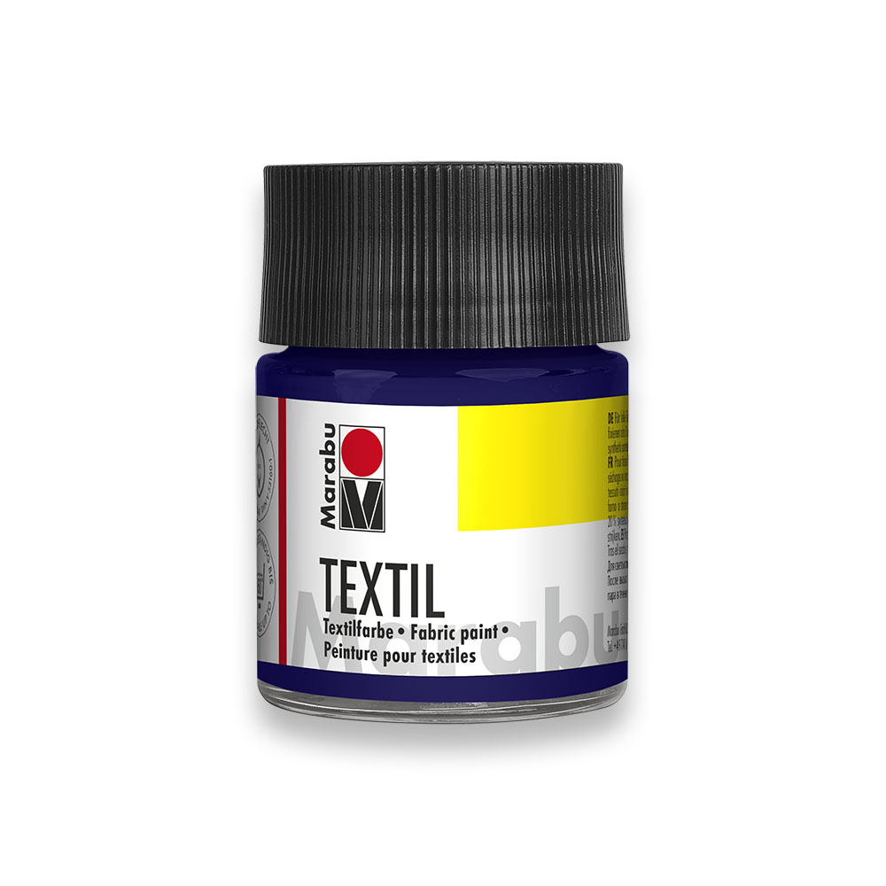 Marabu Textilfarbe "Textil", dunkelblau, 50 ml, im Glas
