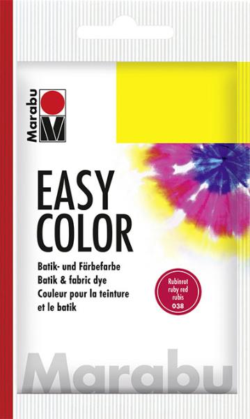 Marabu EasyColor 25G rubinrot Batikfarbe Frbefarbe