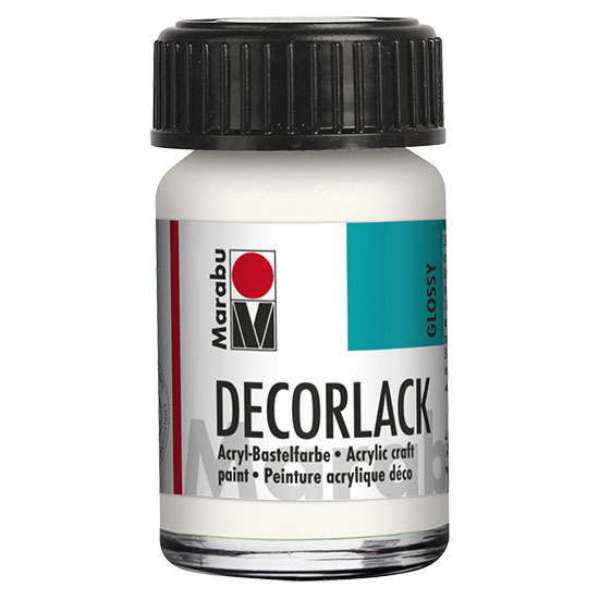 Marabu Acryllack Decorlack, wei, 15 ml, im Glas