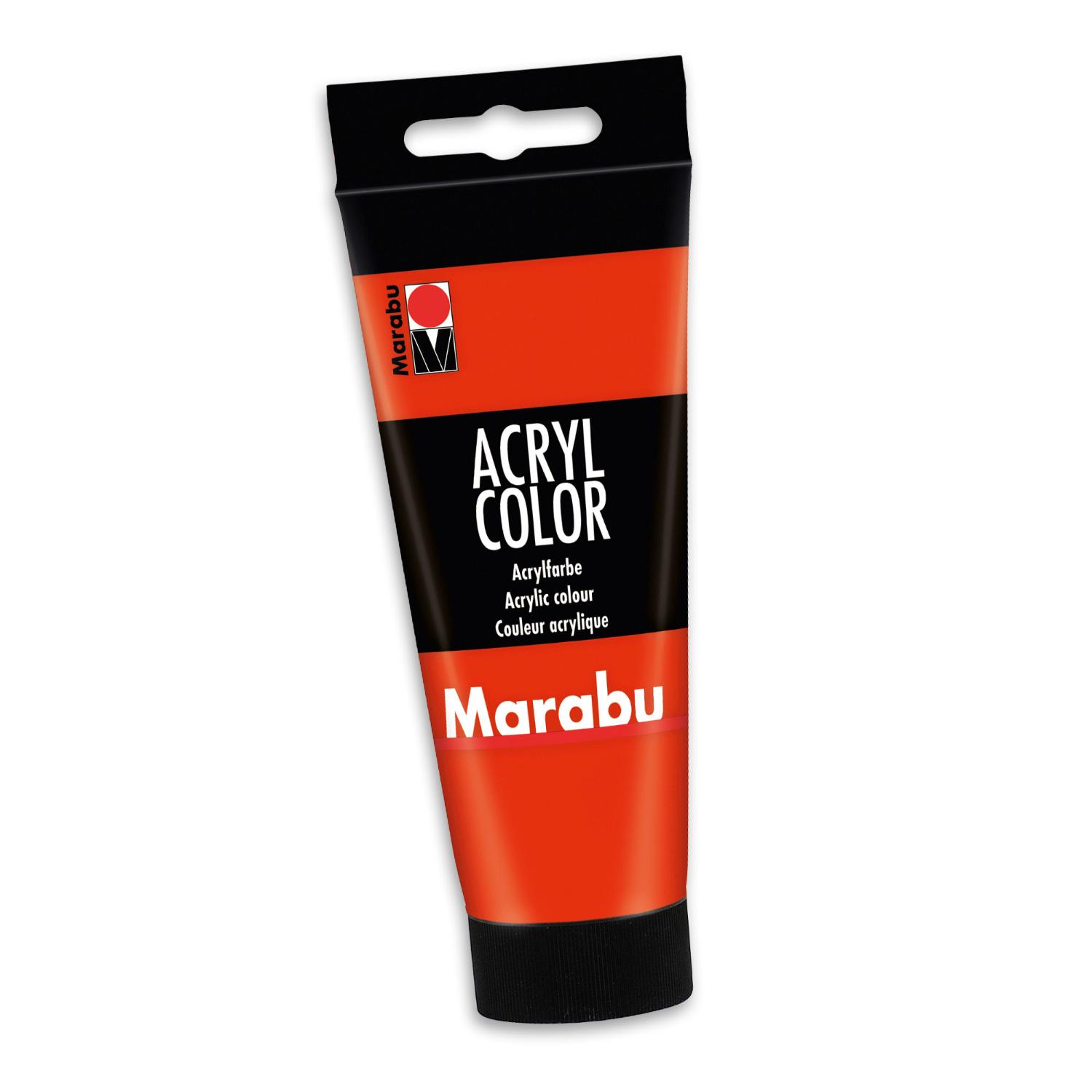 Marabu Acrylfarbe Acryl Color, 100 ml, zinnoberrot 006