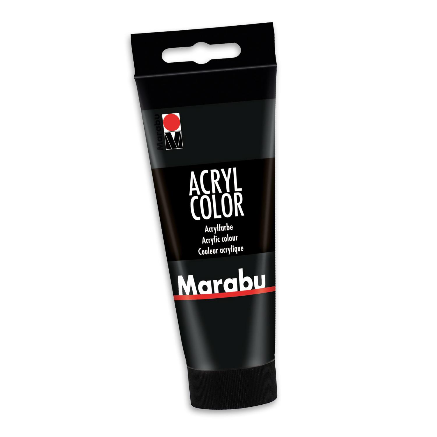 Marabu Acrylfarbe Acryl Color, 100 ml, schwarz 073