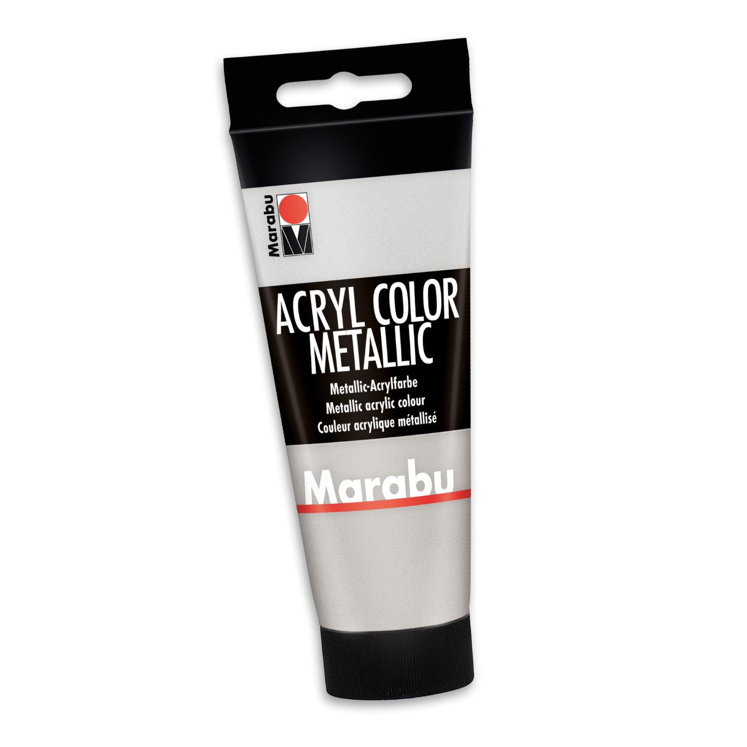 Marabu Acrylfarbe Acryl Color, 100 ml, silber 082