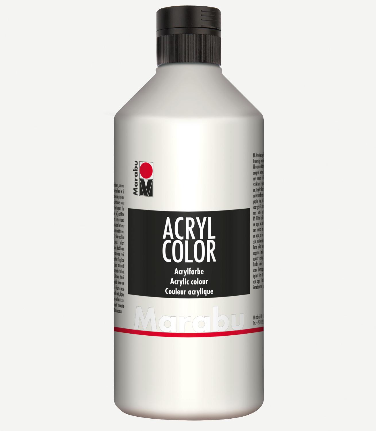 Marabu Acrylfarbe Acryl Color, 500 ml, wei� 070