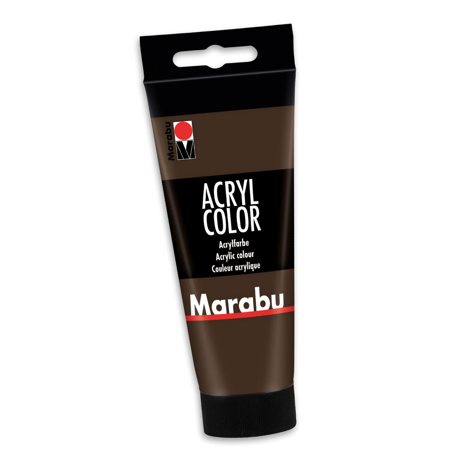 Marabu Acrylfarbe Acryl Color, 100 ml, dunkelbraun 045