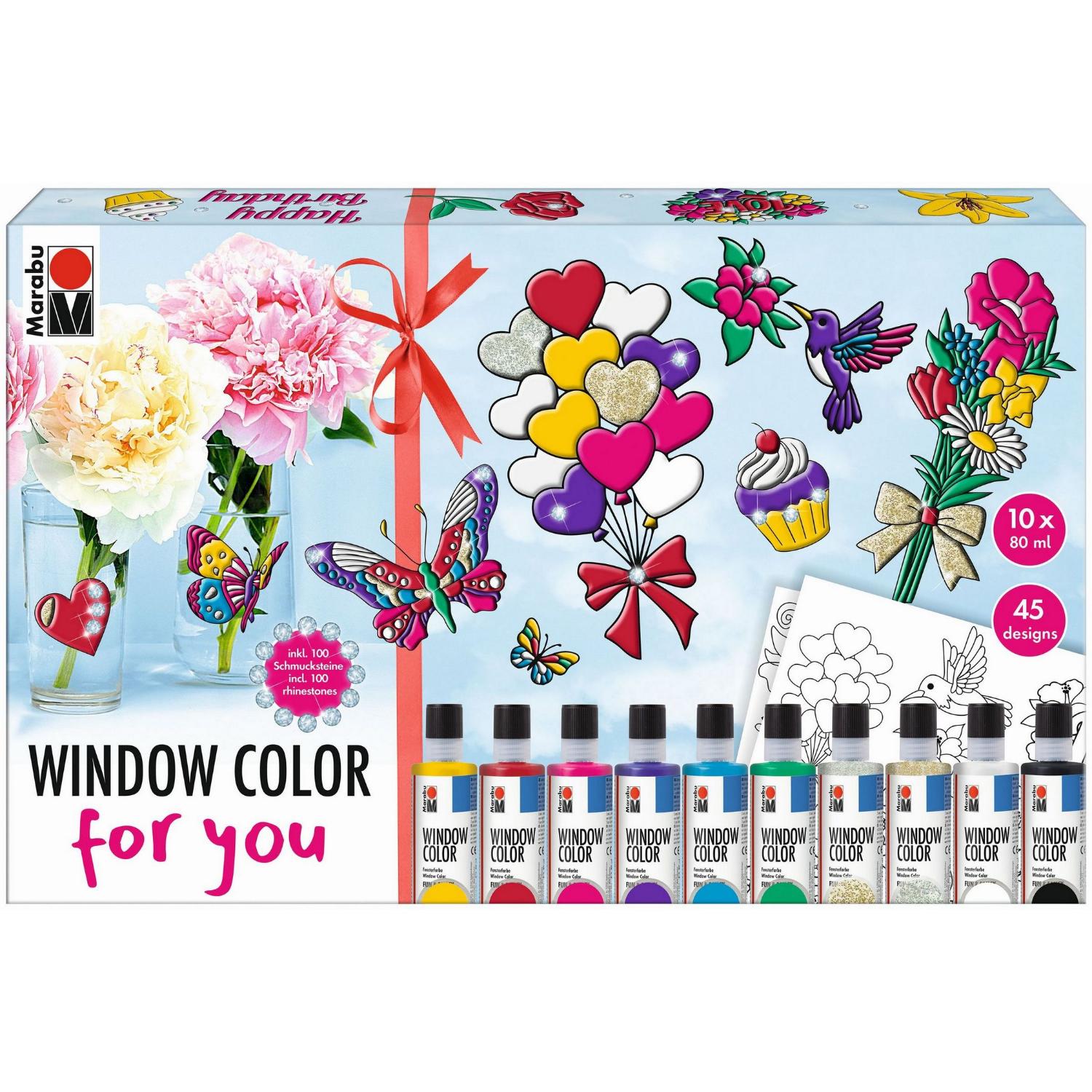 Marabu Window Color "fun & fancy", Set FOR YOU