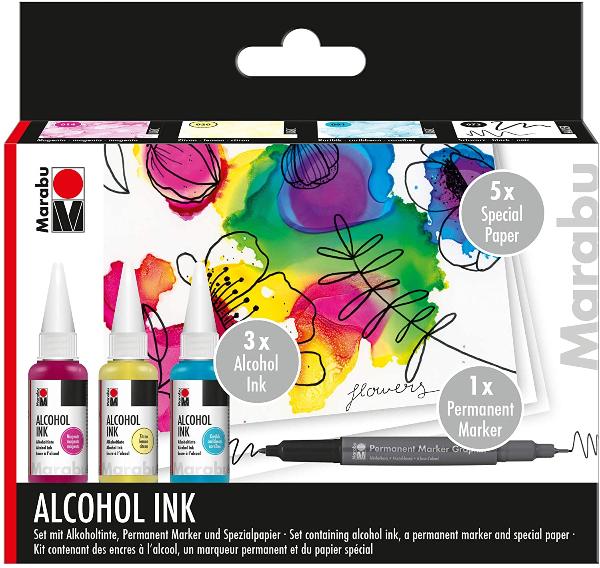 Marabu permanente Tinte Alcohol Ink-Set FLOWERS