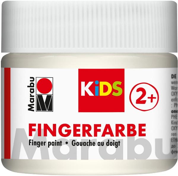 Fingerfarbe Marabu KiDS Wei 100ml in Dose pastose Farbe...