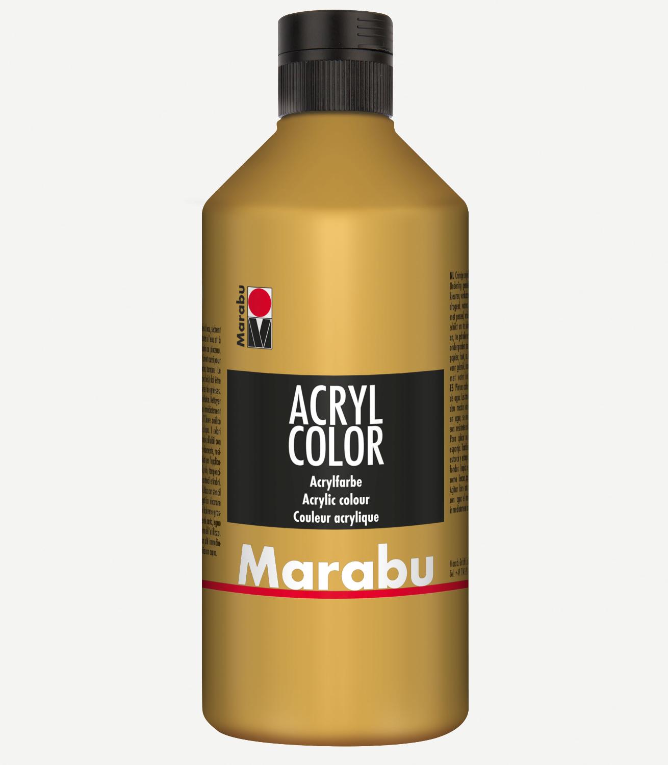 Marabu Acrylfarbe Acryl Color, 500 ml, gold 084