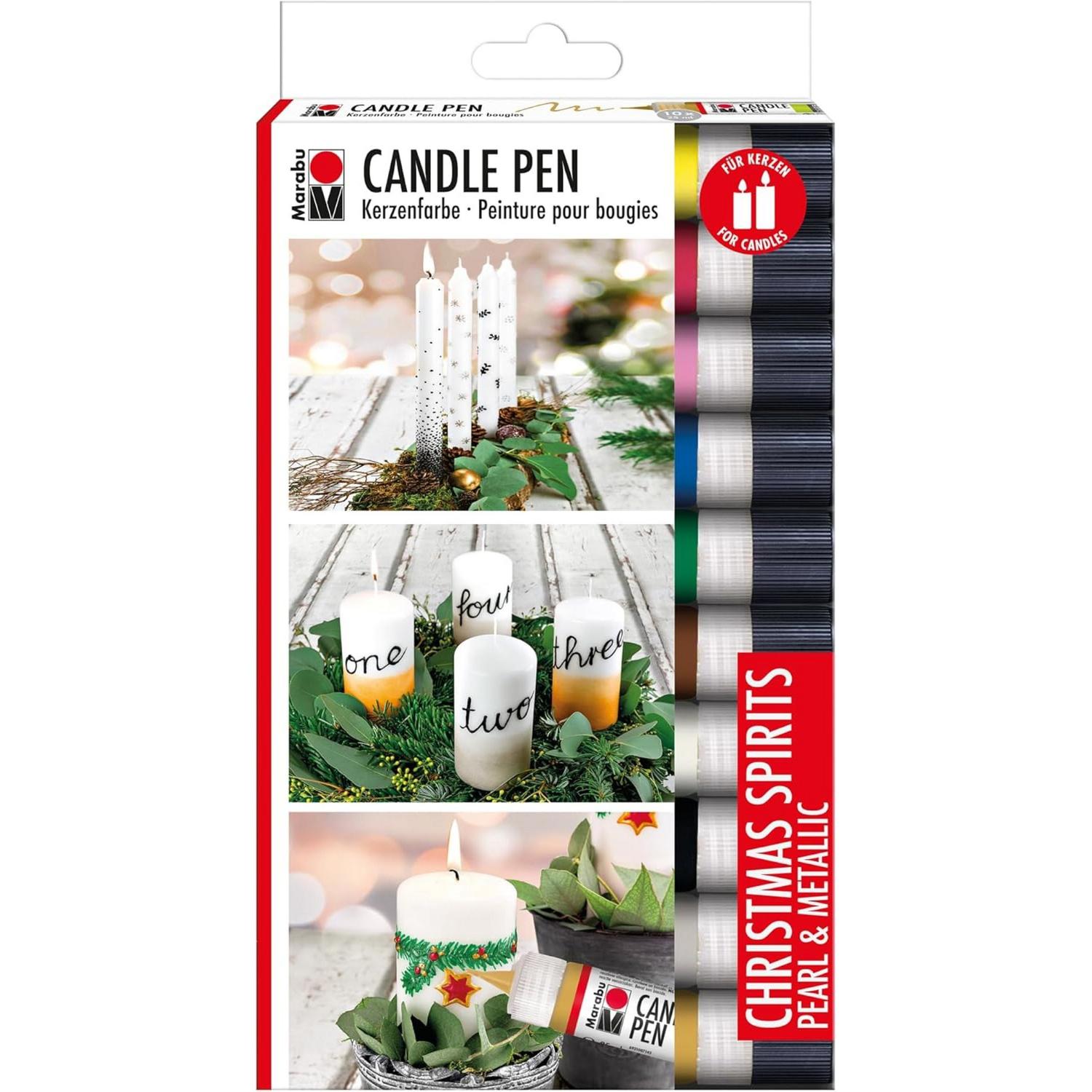 Marabu Kerzenmalfarbe Candle Liner "Christmas Spirits" 2...