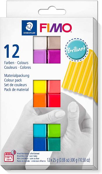 FIMO SOFT Modelliermasse-Set "Brilliant", 12er Set