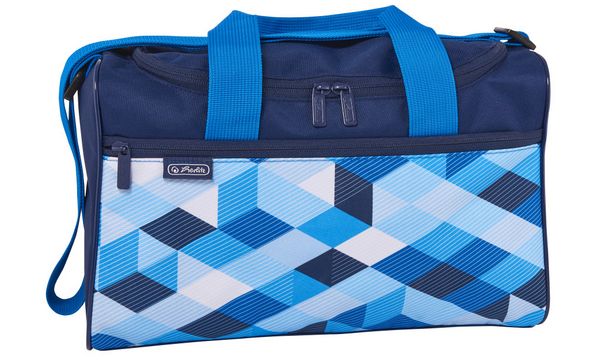 herlitz Sporttasche Blue Cubes, aus Polyester