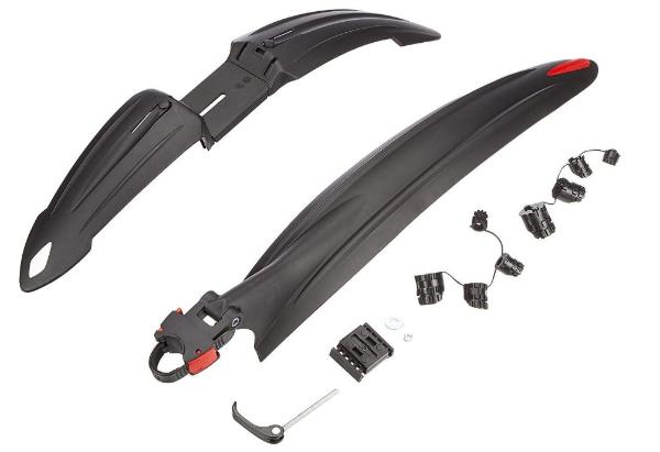 FISCHER Fahrrad-Spritzschutz-Set 26"-29" (66,04 - 73,66 cm)