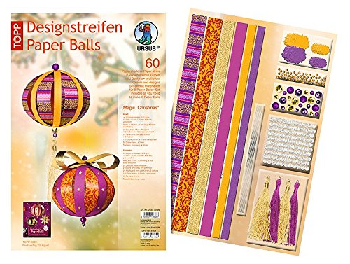 URSUS Designstreifen Paper Balls Magic Christmas