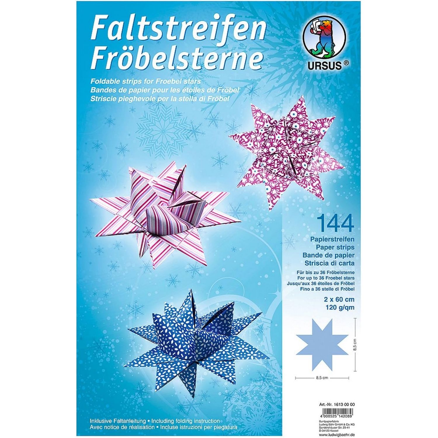 URSUS Faltpapierstreifen f�r 36 Fr�belsterne 144 Streife...