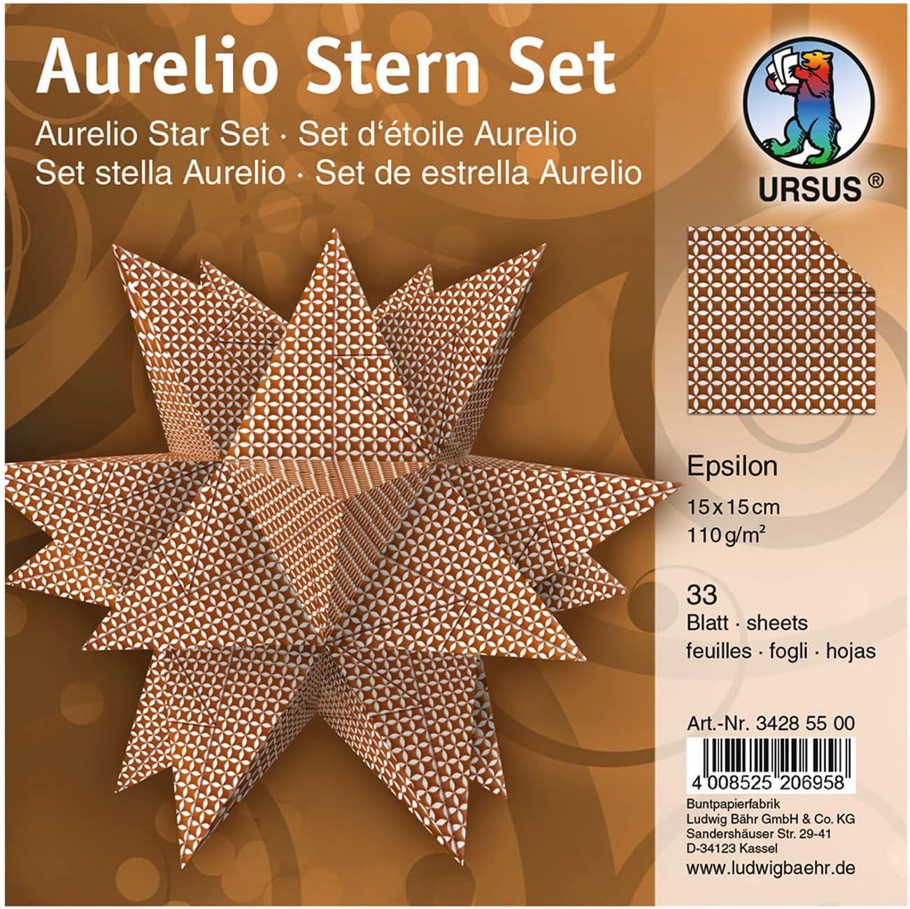 URSUS Faltbltter Aurelio Stern Epsilon, 150 x 150 mm