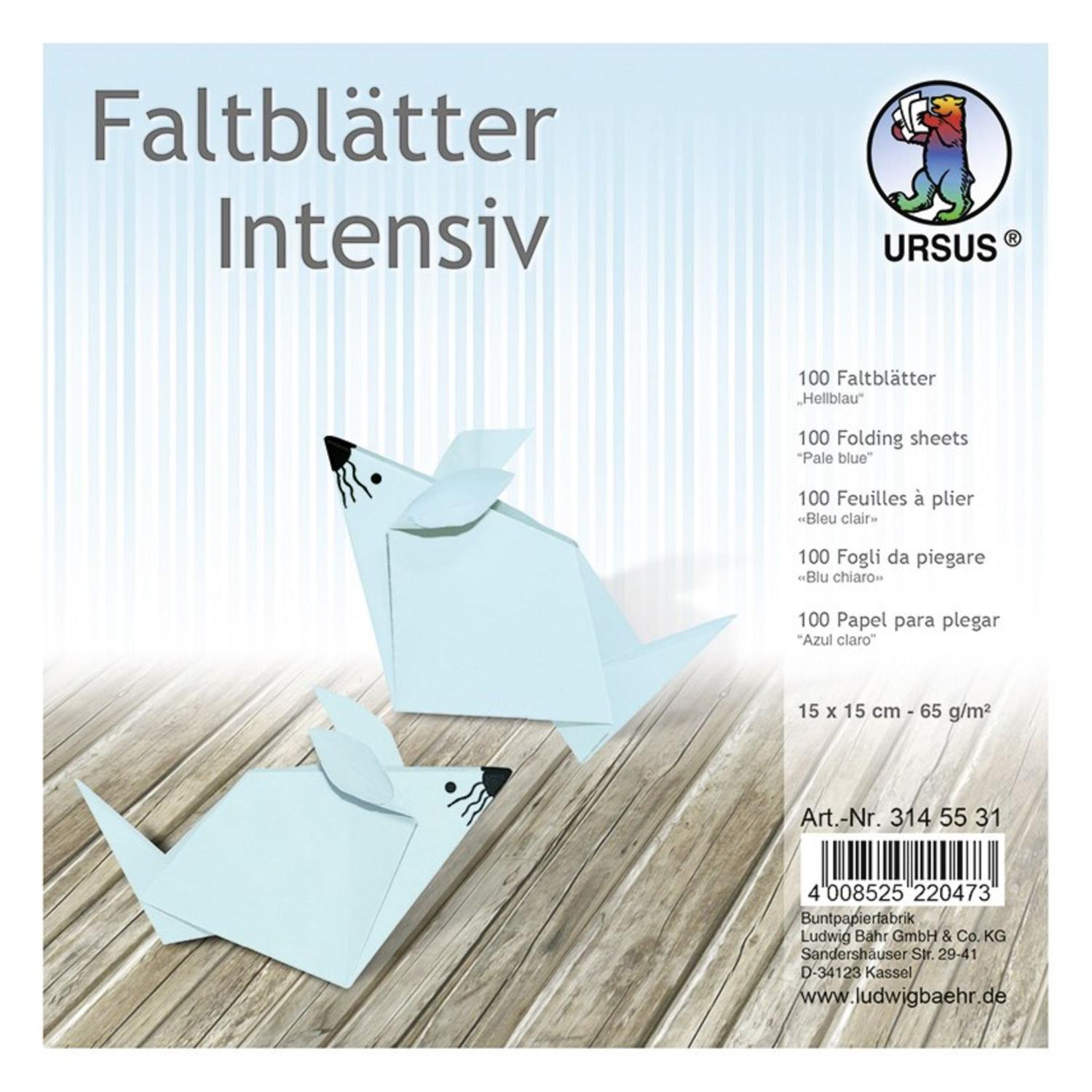 URSUS Faltbl�tter Intensiv Universal 15x15cm 100 Blatt H...
