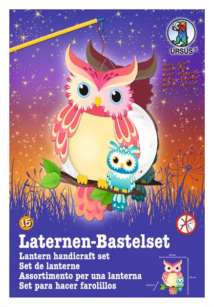 URSUS Laternen Bastelset Easy Line 15F EULE