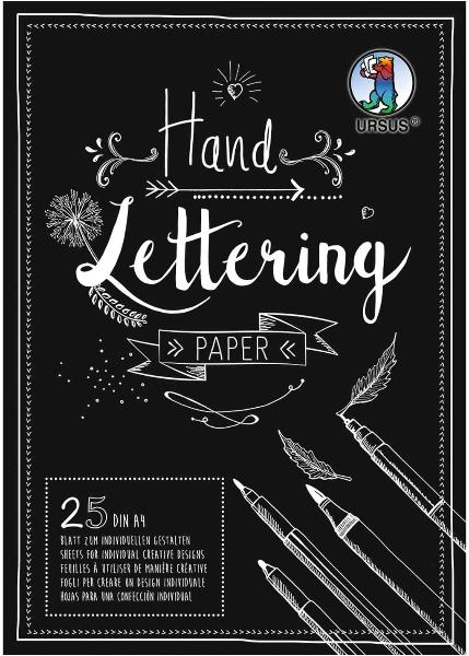 Ursus HANDLETTERING PAPER 200G.DIN A4 25BL.SCHWARZ