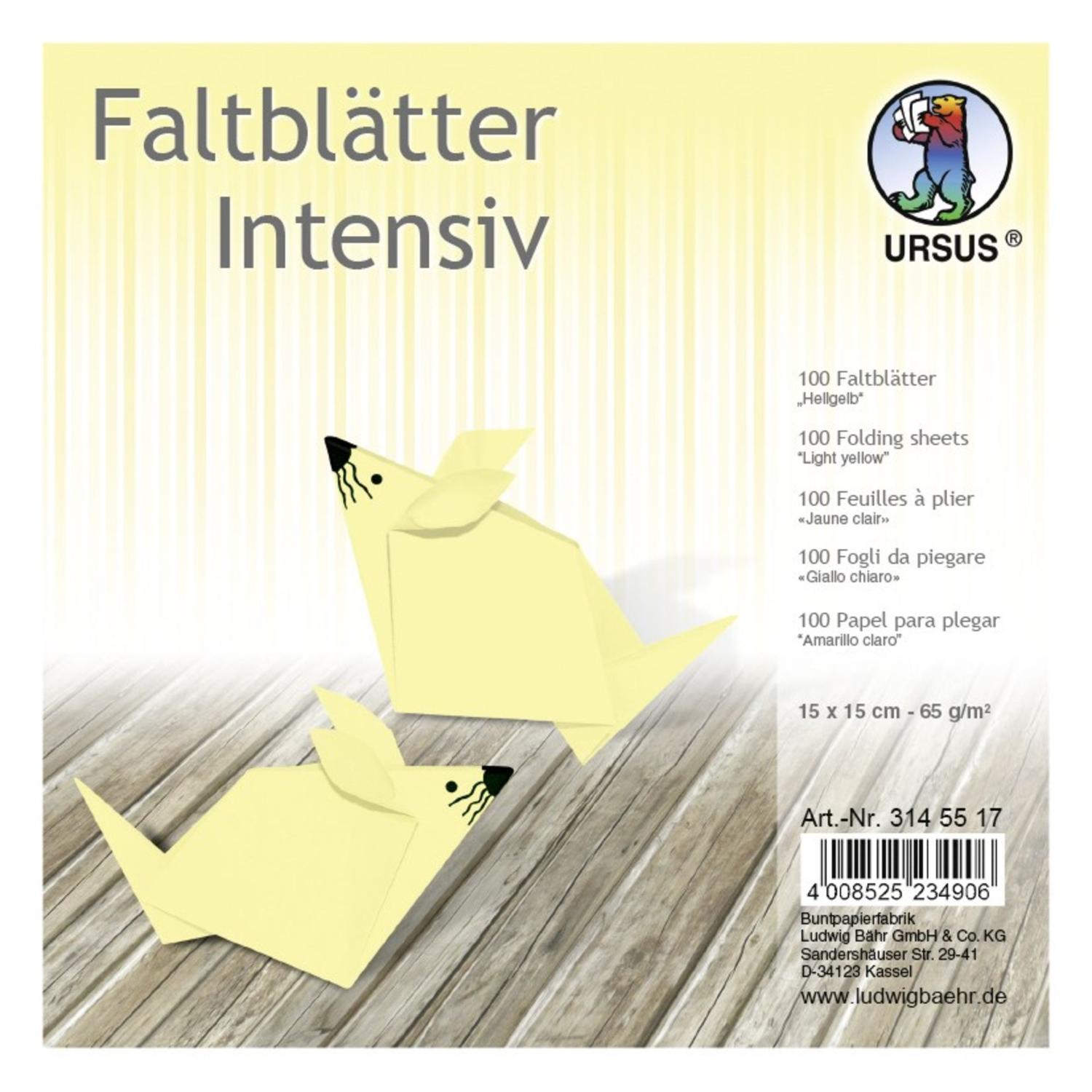 URSUS Faltbl�tter Intensiv Universal 15x15cm 100 Blatt H...