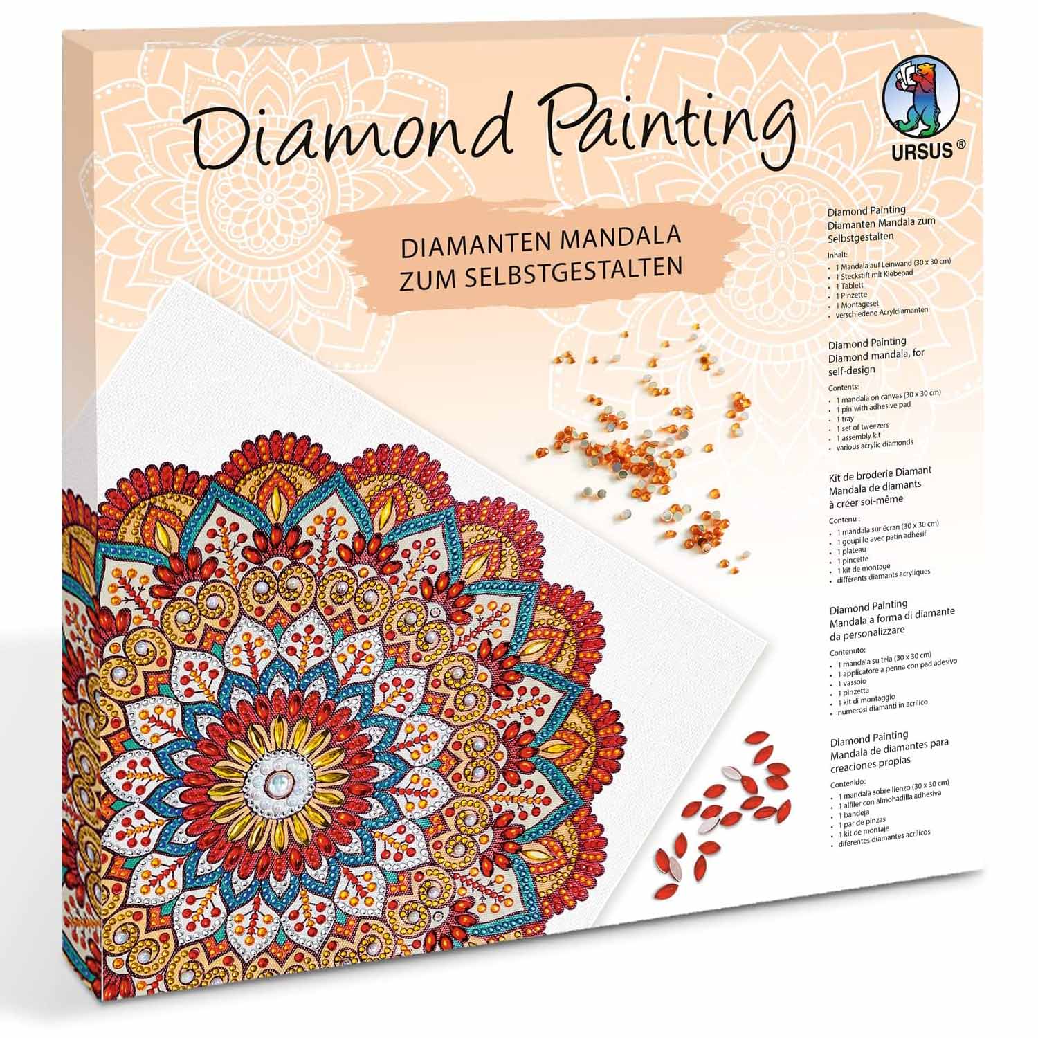 URSUS Diamond Painting MANDALA Set 6