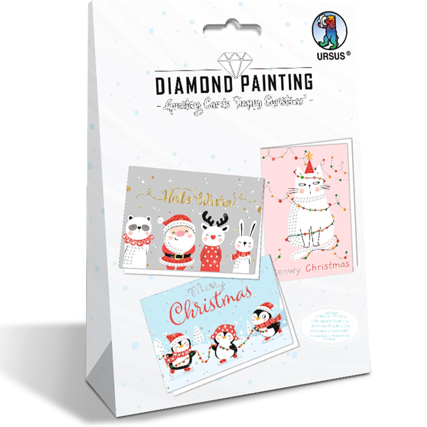 URSUS Diamond Painting GREETING CARDS HAPPY CHRISTMAS