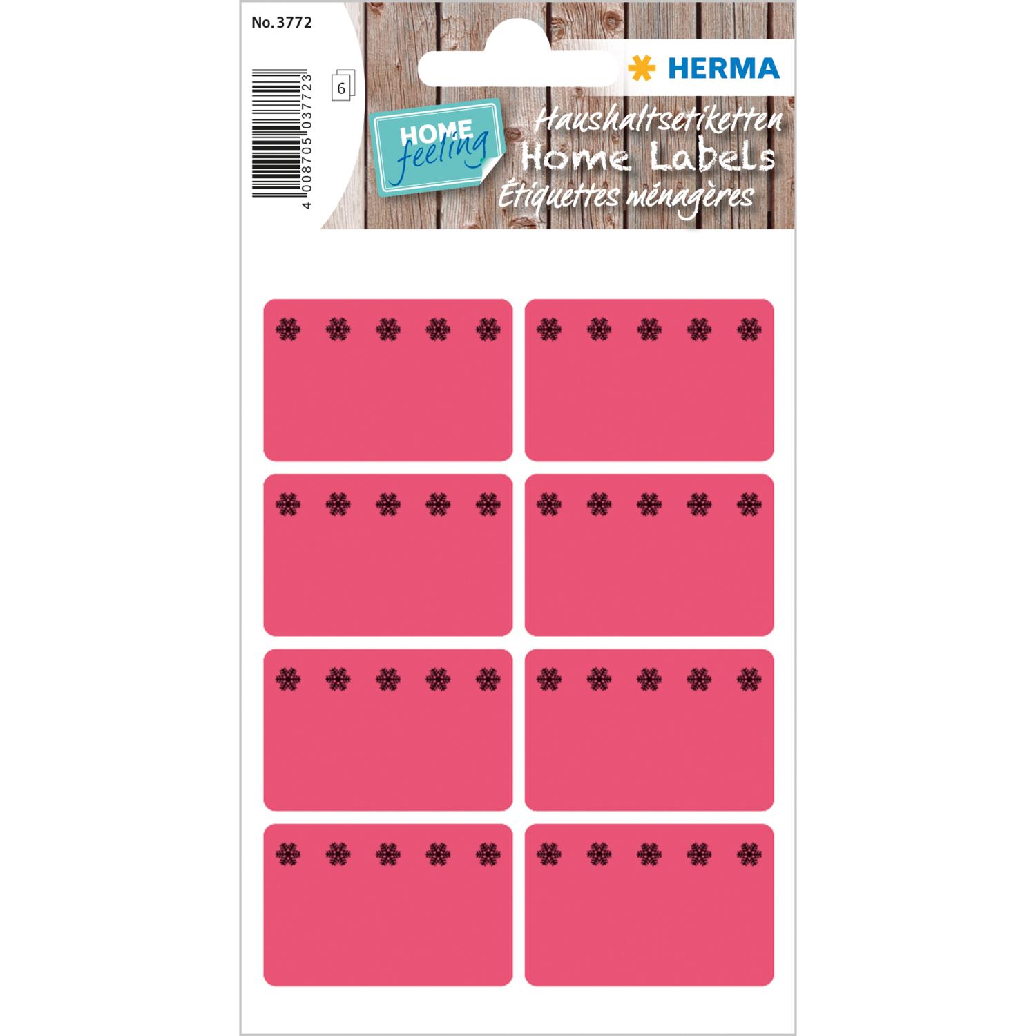 HERMA 3772 Tiefk�hletiketten, 26 x 40 mm, leuchtrot