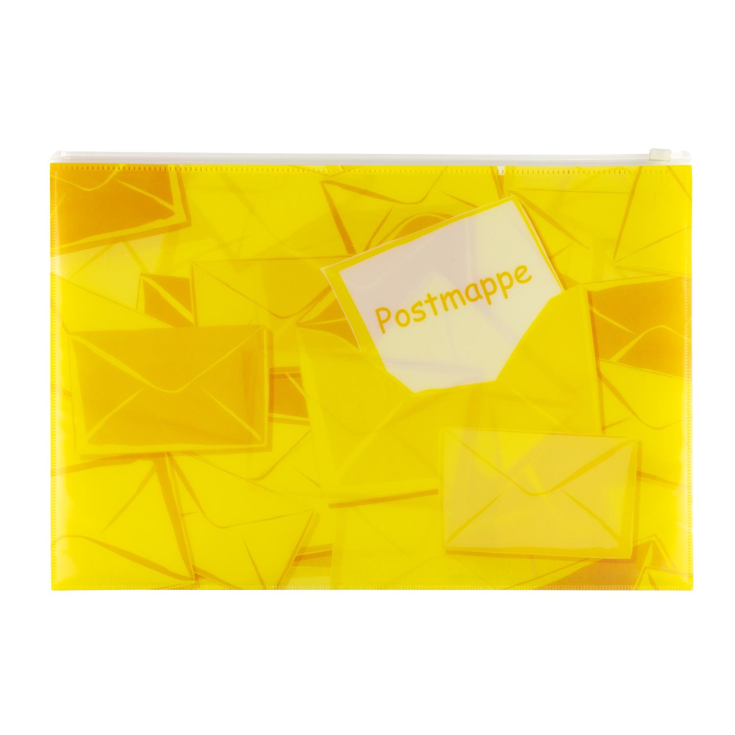 HERMA Postmappe mit Zipper, DIN A4, aus PP, gelb