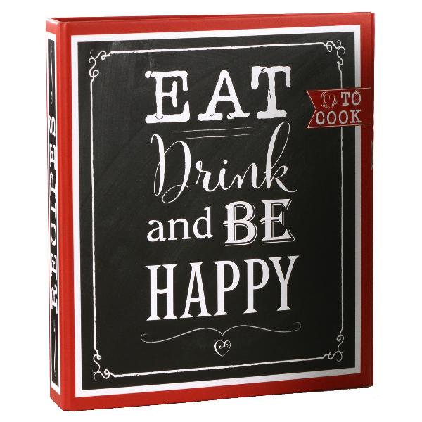 Ringbuch Rezepte 2-Ring Motiv Eat,Drink and be Happy sch...